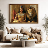 Cleopatra and Lion Historical Oil Painting - image 5