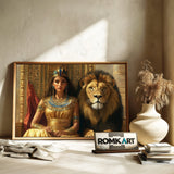 Cleopatra and Lion Historical Oil Painting - image 6