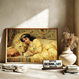 Cleopatra and Majestic Lion Historical Oil Painting - image 6
