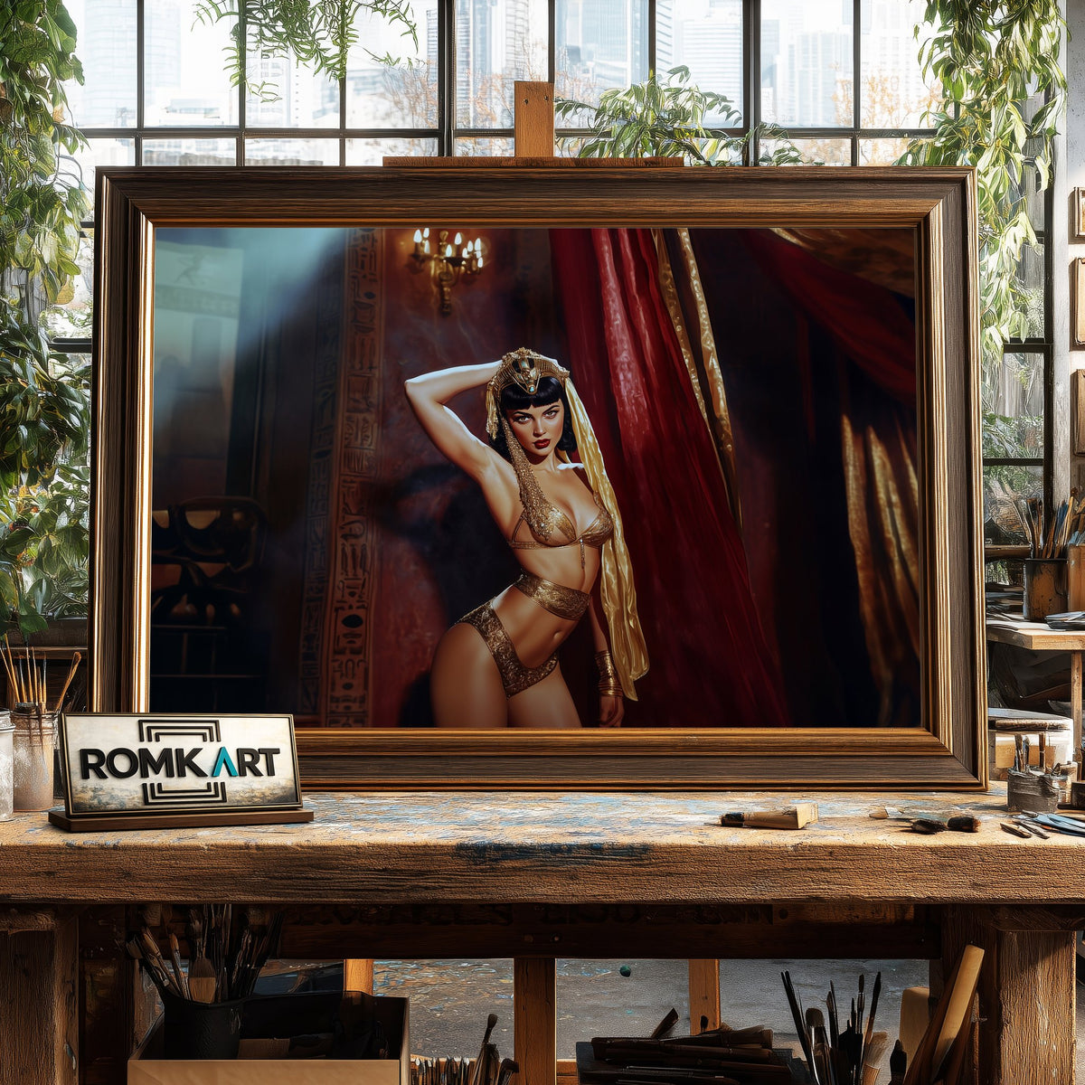Cleopatra Majestic Historical Oil Painting - image 2