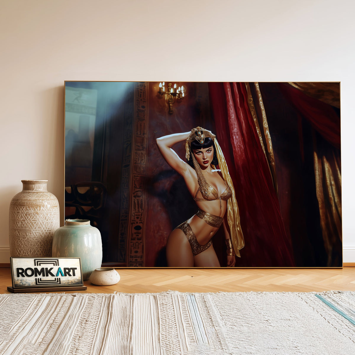 Cleopatra Majestic Historical Oil Painting - image 3
