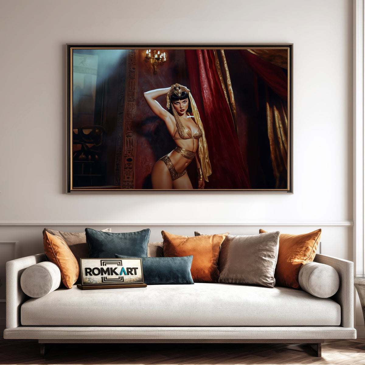 Cleopatra Majestic Historical Oil Painting - image 4
