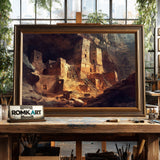 Cliff Palace Architectural Oil Painting - image 2