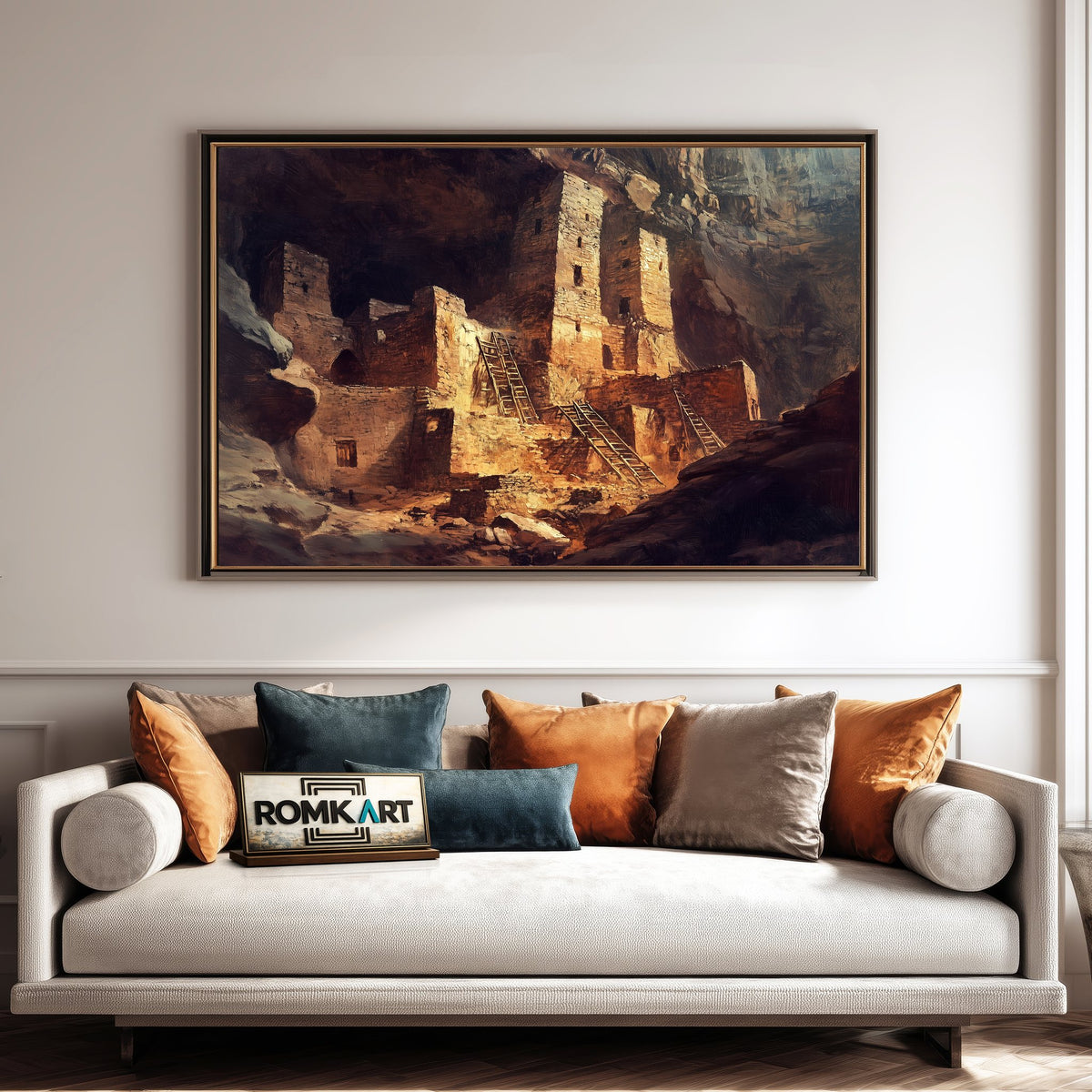 Cliff Palace Architectural Oil Painting - image 4