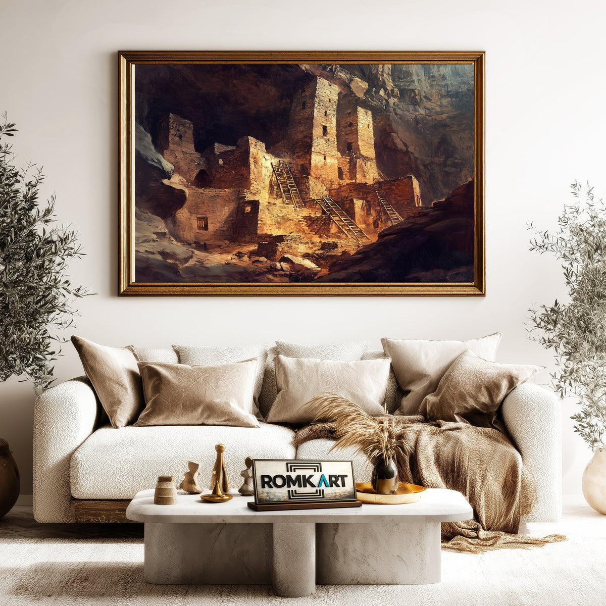 Cliff Palace Architectural Oil Painting - image 5