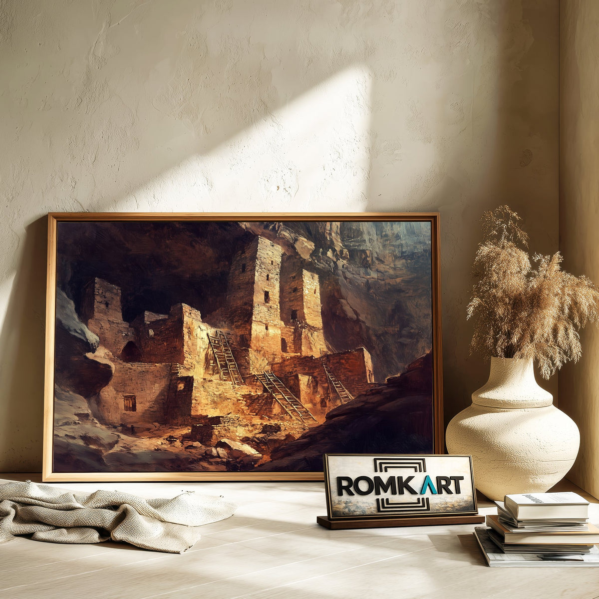 Cliff Palace Architectural Oil Painting - image 6