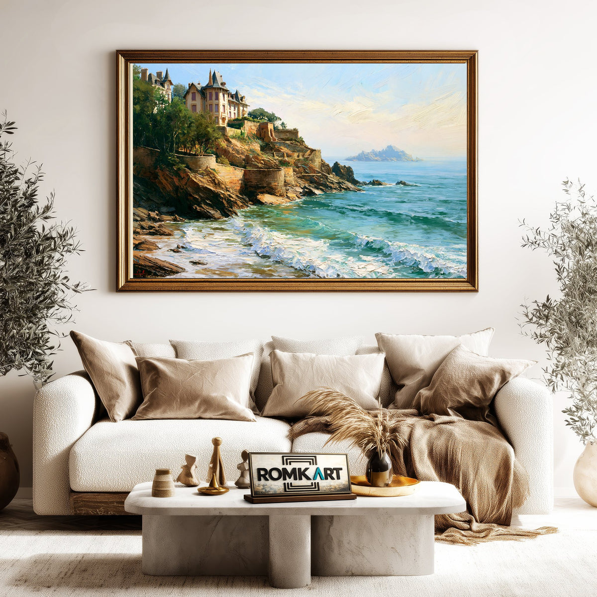 Coastal Dinard, Bretagne Seascape Oil Painting - image 5