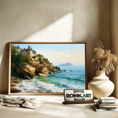 Coastal Dinard, Bretagne Seascape Oil Painting - image 6