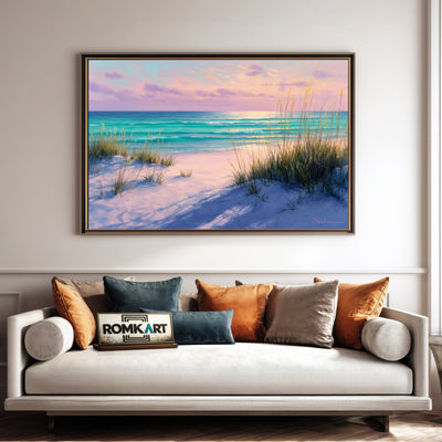 Coastal Landscape at Sunset Seascape Oil Painting - image 4
