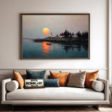 Coastal Lighthouse Oil Painting - image 4