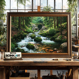 Cobblestone Bridge, Acadia National Park Landscape Oil Painting - image 2