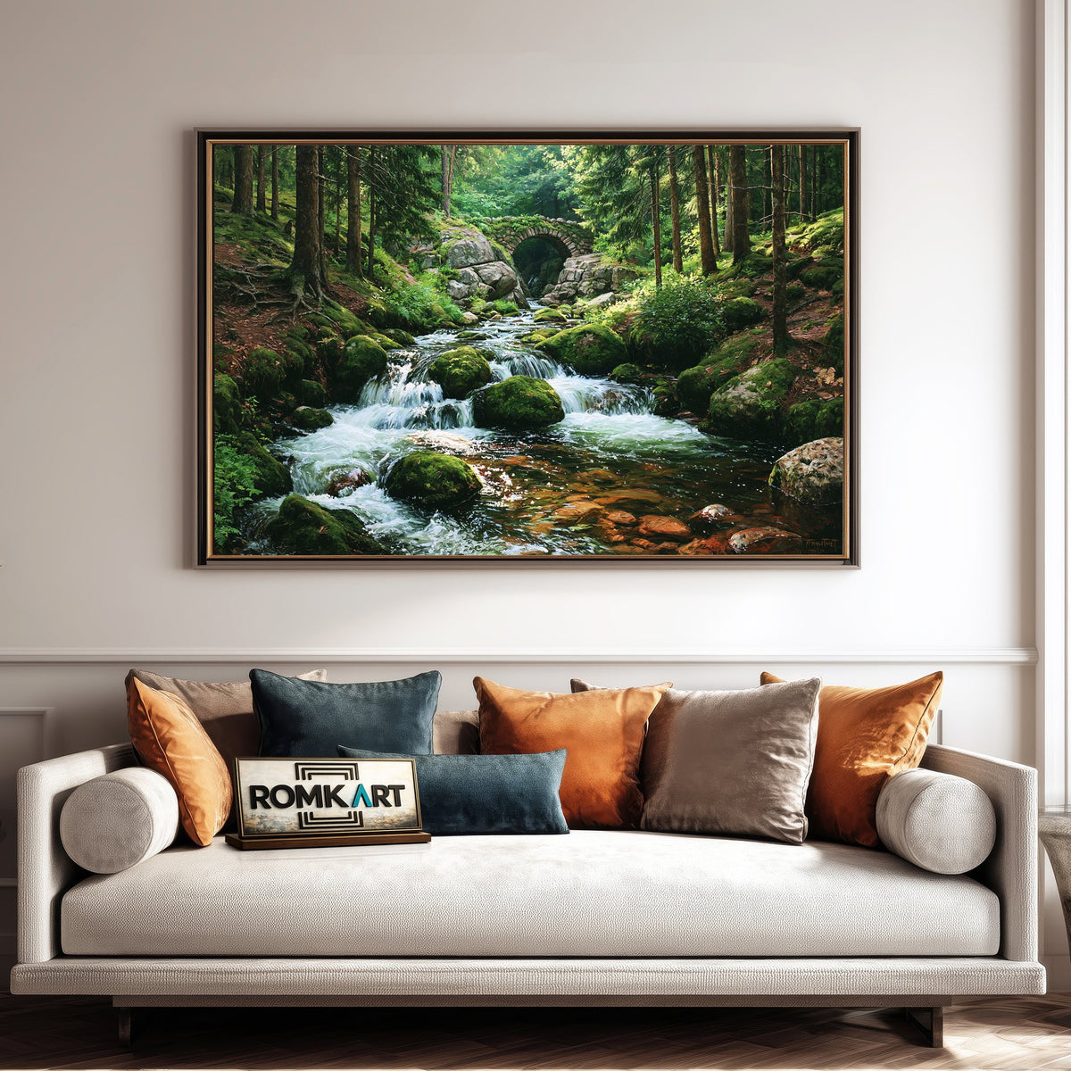 Cobblestone Bridge, Acadia National Park Landscape Oil Painting - image 4