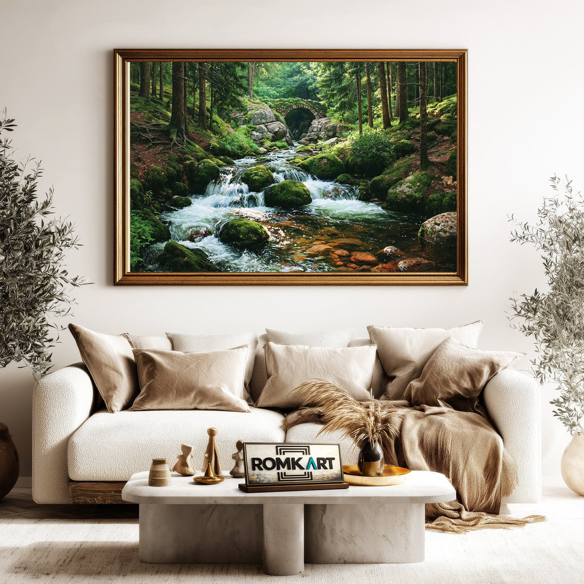 Cobblestone Bridge, Acadia National Park Landscape Oil Painting - image 5