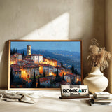 Colle di Val d’Elsa in Tuscany at Night Countryside Oil Painting - image 6