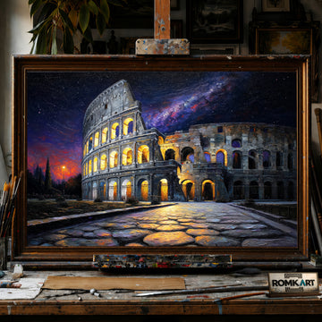 Colosseum in Rome hand-painted oil painting on canvas