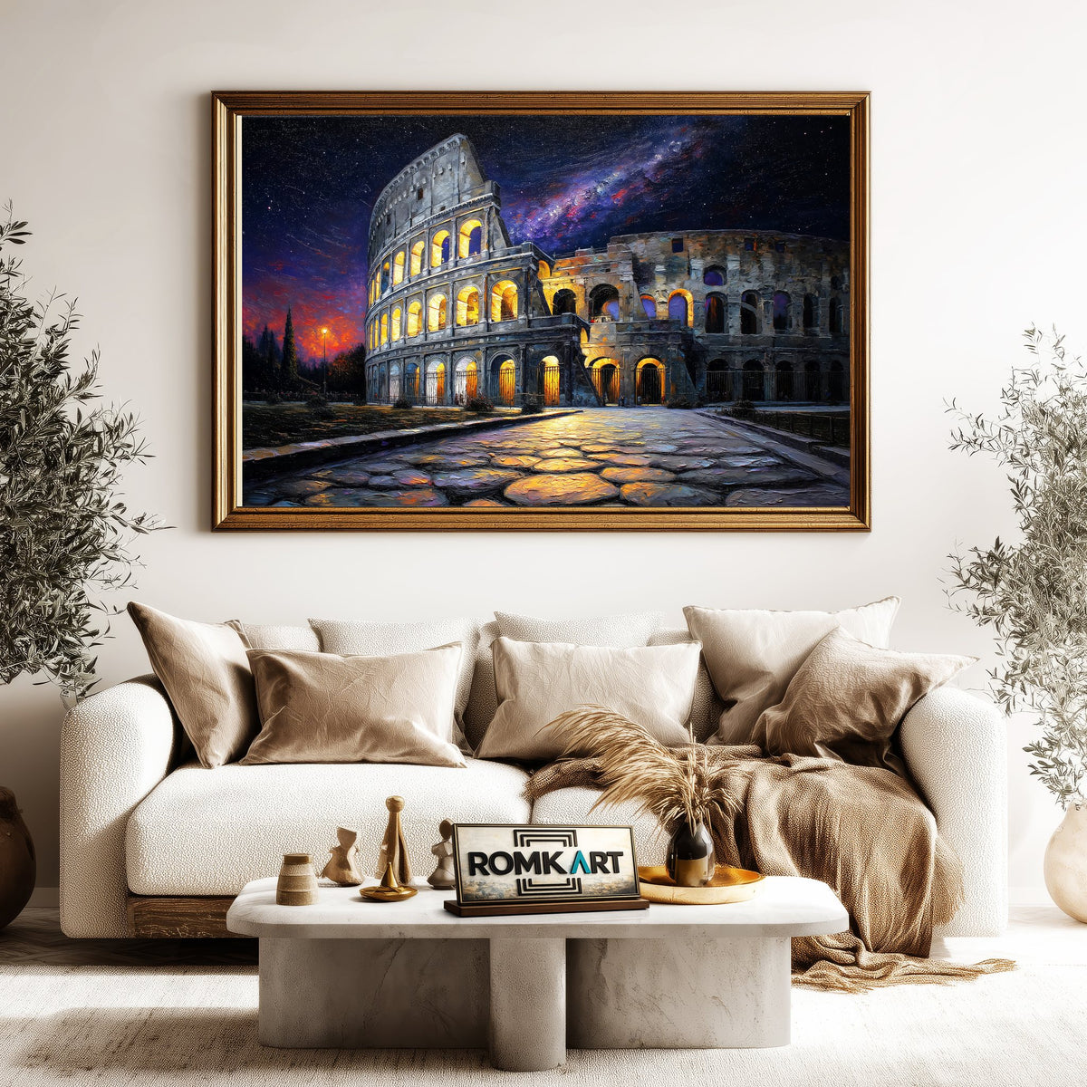 Colosseum in Rome Architectural Oil Painting - image 5