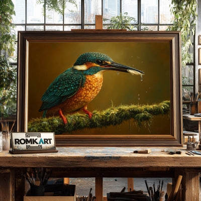 Common Kingfisher Oil Painting - image 2