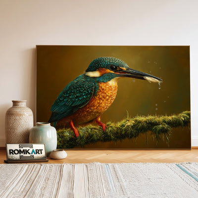 Common Kingfisher Oil Painting - image 3