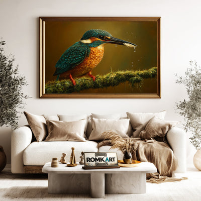 Common Kingfisher Oil Painting - image 5