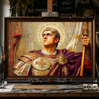 Constantine The Great - The First Christian Emperor hand-painted oil painting on canvas