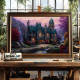 Countryside Manor Oil Painting - image 2
