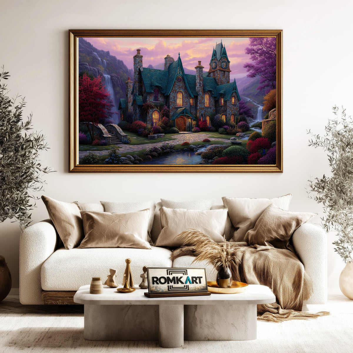 Countryside Manor Oil Painting - image 5