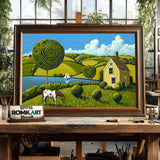 Countryside Scene Art Oil Painting - image 2