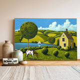 Countryside Scene Art Oil Painting - image 3