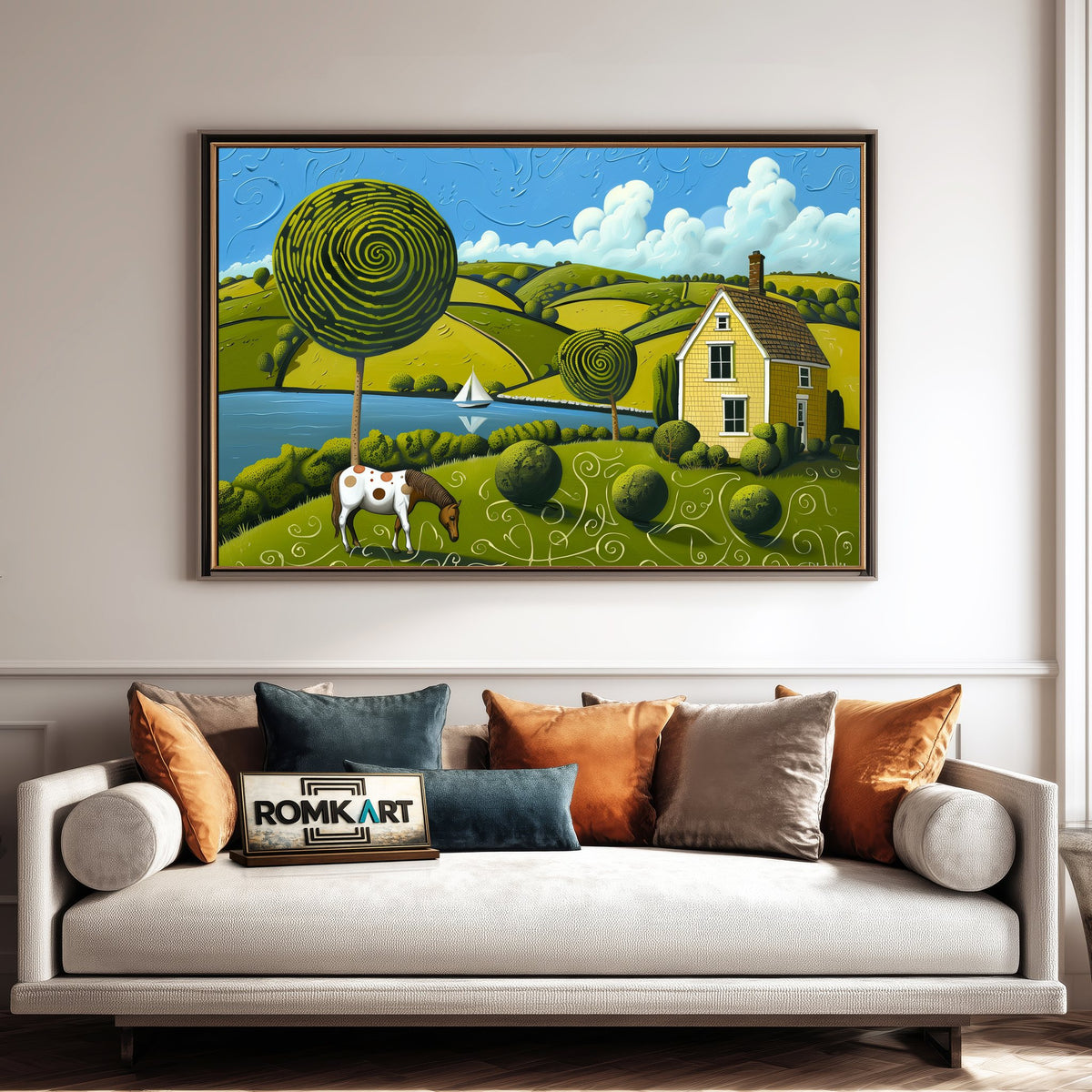 Countryside Scene Art Oil Painting - image 4