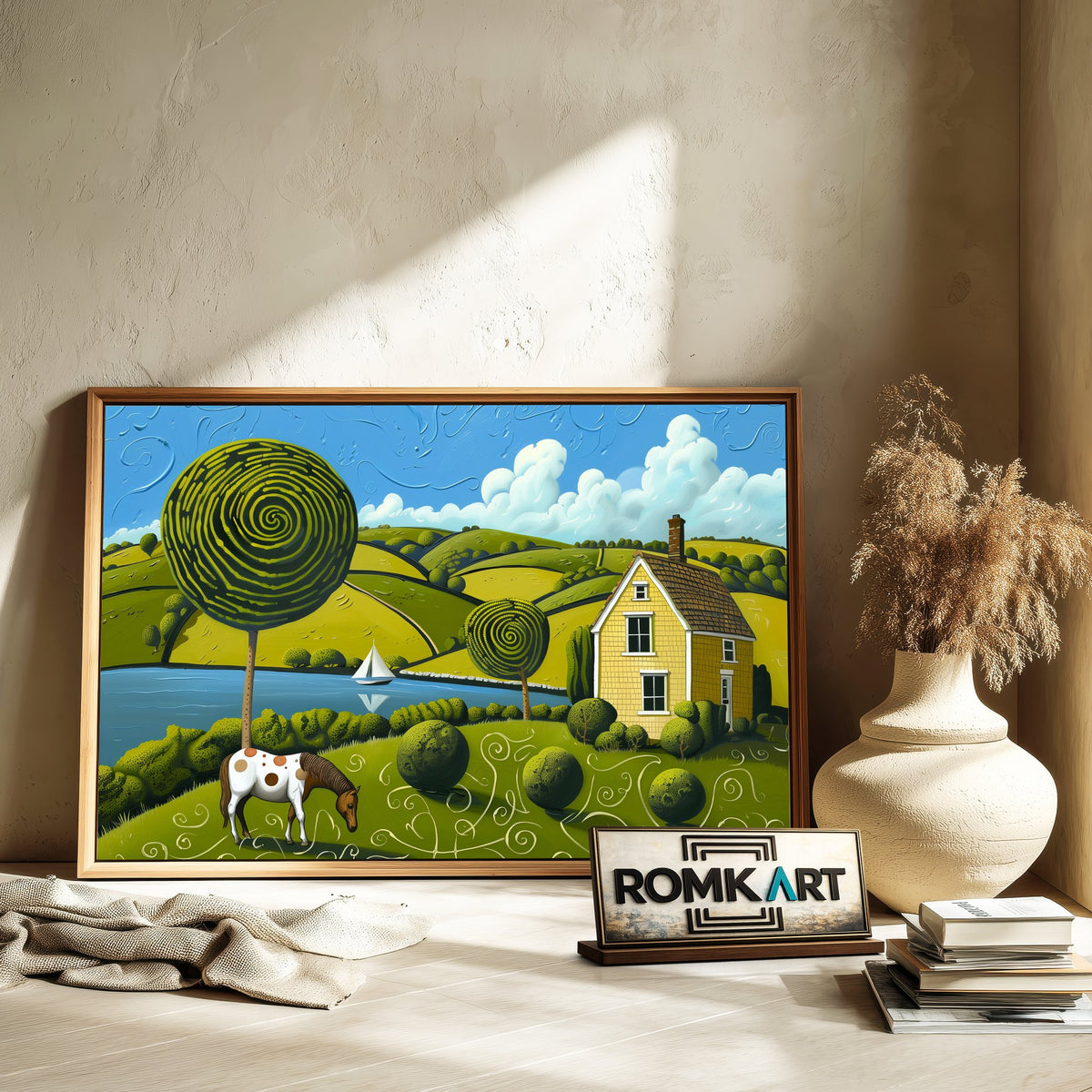 Countryside Scene Art Oil Painting - image 6