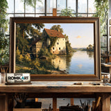 Countryside Water Mill Oil Painting - image 2