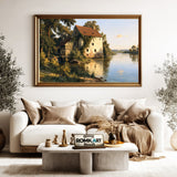 Countryside Water Mill Oil Painting - image 5