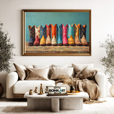 Cowboy Boots Oil Painting - image 5