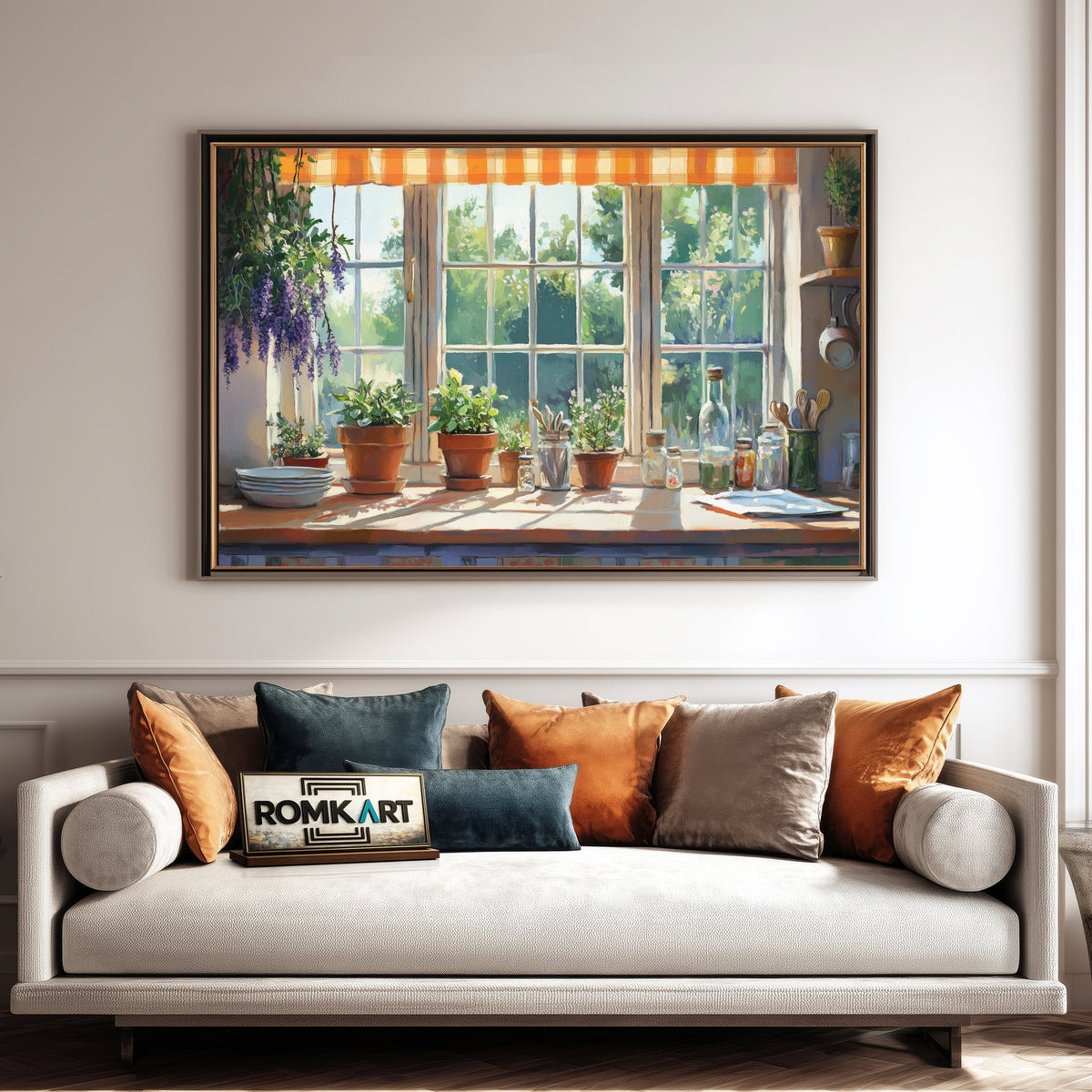 Cozy Kitchen Countryside Oil Painting - image 4
