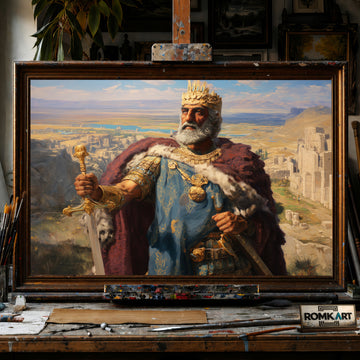 Cyrus the Great hand-painted oil painting on canvas