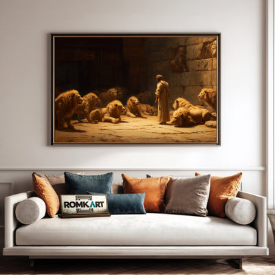 Daniel In The Lions Den Oil Painting - image 4