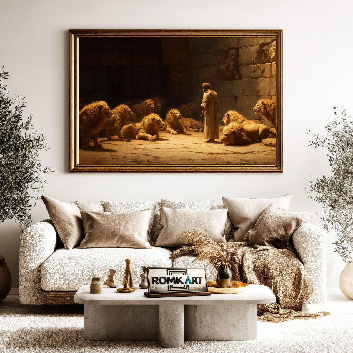 Daniel In The Lions Den Oil Painting - image 5