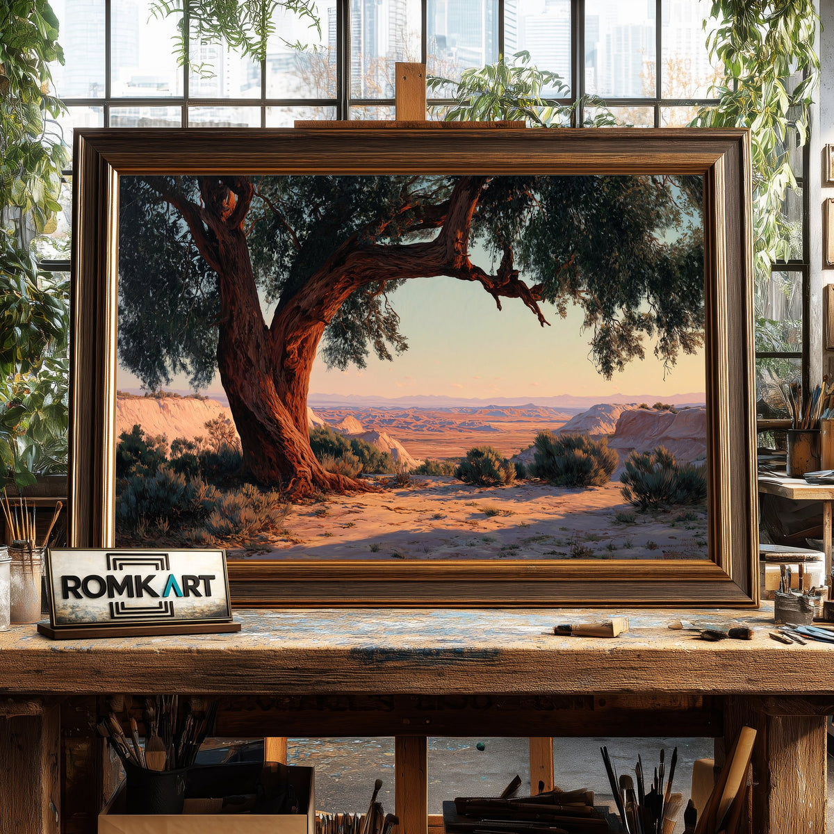 Desert Landscape at Dusk Oil Painting - image 2