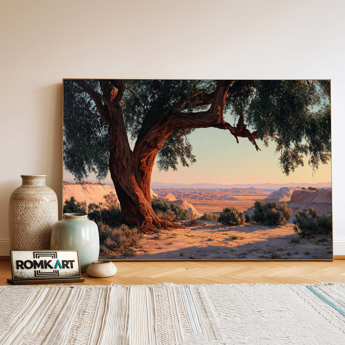 Desert Landscape at Dusk Oil Painting - image 3