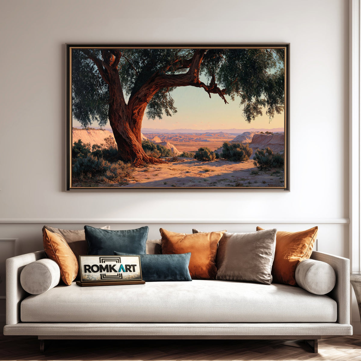 Desert Landscape at Dusk Oil Painting - image 4