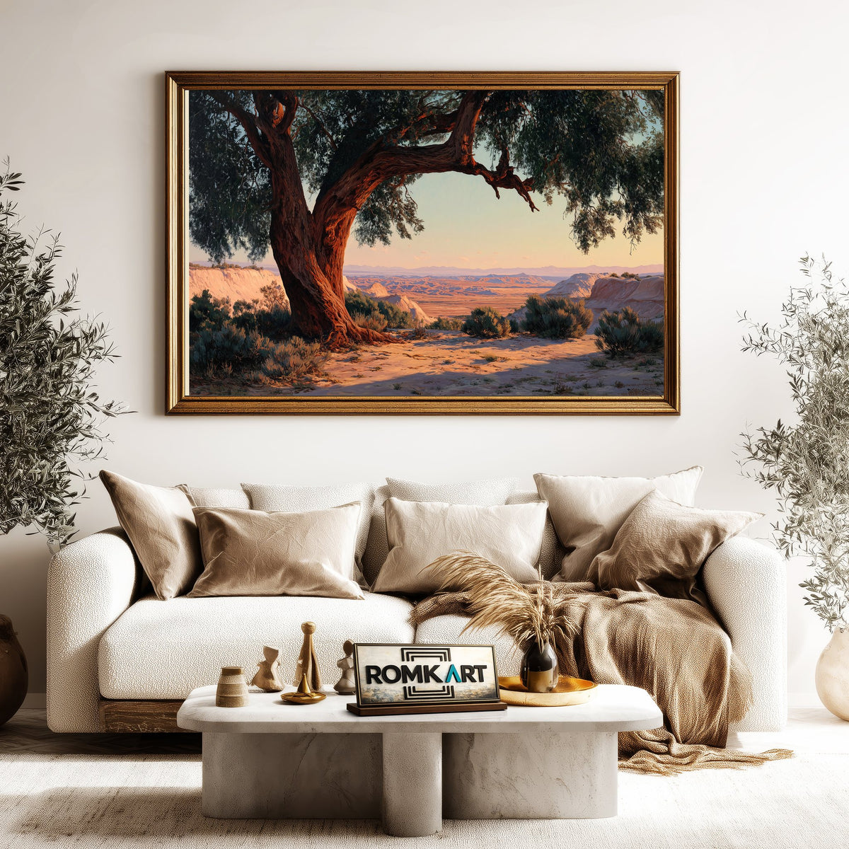 Desert Landscape at Dusk Oil Painting - image 5