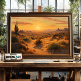 Desert Landscape at Sunset Oil Painting - image 2