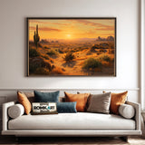 Desert Landscape at Sunset Oil Painting - image 4