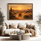 Desert Landscape at Sunset Oil Painting - image 5