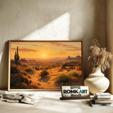 Desert Landscape at Sunset Oil Painting - image 6