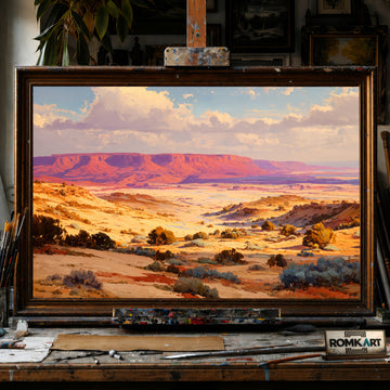 Desert Mesa Landscape hand-painted oil painting on canvas