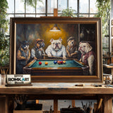 Dogs Playing Billard Oil Painting - image 2