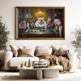 Dogs Playing Billard Oil Painting - image 5