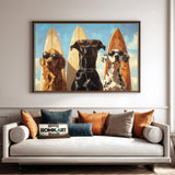 Dogs Surfboards Oil Painting - image 4
