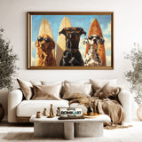 Dogs Surfboards Oil Painting - image 5